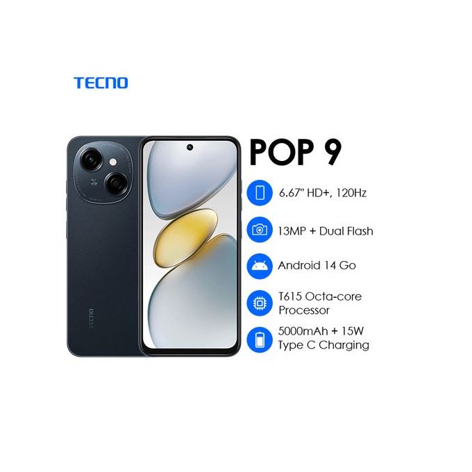 Tecno Pop 9 3GB RAM 64GB ROM Android 14